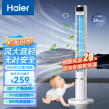 海尔（Haier） 电风扇家用塔扇遥控定时落地扇轻音摇头办公室无叶风扇立式电扇空气循环扇落地扇卧室风扇 【1米1大风量】遥控款FZY1101