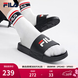 斐乐（FILA）DRIFTER男鞋复古拖鞋新款凉拖休闲沙滩鞋斐乐漂流船 黑-BK 41