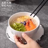洁雅杰陶瓷纯白碗套装5英寸家用轻奢餐具高级感碗6只装 盛世纯白
