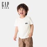盖璞（GAP）男女幼童2026春季新款刺绣logo口袋纯棉短袖T恤儿童装894385