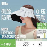 蕉下（beneunder）遮阳帽子黑胶贝壳防晒帽女防紫外线大檐太阳帽空顶帽BM532蓝