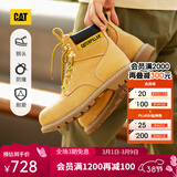 卡特（CAT）经典大黄靴马丁靴男鞋SecondShift牛皮钢头防护户外工装靴子男 黄色P89162 39