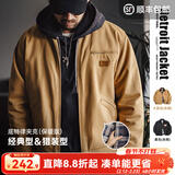 马登工装底特律猎装夹克男美式复古J001巴恩风翻领谷仓外套春季新款 卡其色 厚款 【男士棉服冬季/棉衣男款/袄子】 M