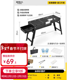 原始人烧烤架户外烧烤炉家用碳烤炉3-7人便携式木炭烧烤架子 升级加厚【加粗食品级304烤网】5件套+3斤炭