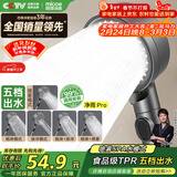 四季沐歌（MICOE）增压淋浴花洒喷头 加压卫浴淋浴喷头枪灰花洒头单头手持花洒HS125