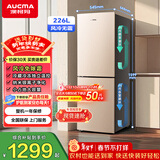 澳柯玛（AUCMA）226升冰箱家用租房用小型冰箱风冷无霜二门电冰箱双开门囤货小占地低噪BCD-226WH
