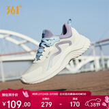 361°运动鞋女春夏季网布透气轻便减震通勤休闲跑步鞋子女682232210-5