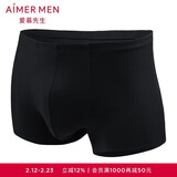 爱慕先生男士1号裤莫代尔净痕中腰平角NS23V81暗夜黑175