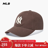MLB帽子男女情侣棒球帽软顶鸭舌帽秋冬运动帽四季3ACP6601N-50BRS-F