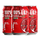 笑为鲜NFC石榴汁蜜桃汁100%鲜榨果汁 NFC石榴汁320ml*6罐