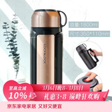 乐扣乐扣（LOCK&LOCK）保温壶304不锈钢保温保冷水壶户外露营旅行壶1.8L金色