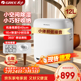 格力（GREE）【低噪小体积】除湿机抽湿机家用12升/天单间面积≤24㎡梅雨季回南天抽湿器24H定时DH12EN