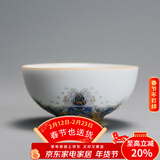 容山堂珐琅彩泡茶杯陶瓷主人杯单杯茶盏公道杯盖碗茶洗壶承茶壶功夫茶具 金丝珐琅彩品茗茶杯-润月款