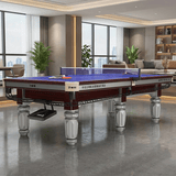 腾勃（TB） 台球桌标准成人家用球房商用中式黑八桌球台乒乓球桌两用二合一 9尺 【TB202】回球+乒乓（送货包安装）