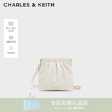 CHARLES&KEITH迷你菱格流浪包单肩斜挎双肩包包女包生日女神节礼物CK2-60782390 【S号】Cream奶白色 S