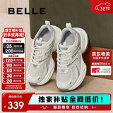 百丽厚底老爹鞋学生女轻量运动休闲鞋B4P1DAM6 太空灰 37