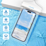 杜路亚亚手机防水袋可触屏游泳深潜水下拍照浴室温泉海边密封高端大手机套 珍珠白丨8级防水 360°高清拍摄