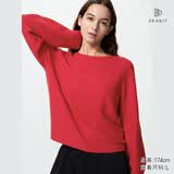 优衣库女装3D棉质圆领针织衫/毛衣毛衫482974 15 珊瑚红色 M