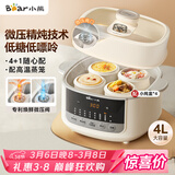 小熊（Bear）电炖锅 炖盅 隔水炖锅炖汤盅煲汤锅 燕窝炖盅婴儿煮粥 电炖盅4.1L家用3-4人微压电炖锅DDZ-J25G2
