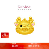 周大福SOINLOVE萌宠小金龙黄金转运珠配手绳 VR1230生日礼物