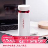 乐扣乐扣（LOCK&LOCK）不锈钢保温杯情侣学生水杯菲特旋转盖轻量杯450ml白红 LHC4131WR