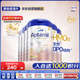 爱他美（Aptamil）德国白金版HMO 较大婴儿配方奶粉2段(6月+)800g 6罐箱装 德爱白金