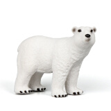 MECHILE仿真动物模型玩具套装儿童野生动物园认知大象老虎六一儿童节礼物 实心北极熊