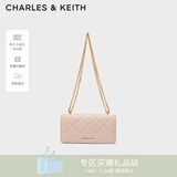 CHARLES&KEITH质感菱格链条小方钱包女包包女包生日礼物女神节礼物CK6-10680924 Light Pink浅粉色 XS