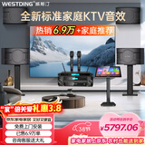 威斯汀家庭ktv音响套装唱歌全套设备点歌机一体卡拉ok影院家用客厅全新升级108音箱套装 10吋4音响三分频环绕套装六