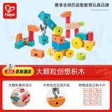Hape(德国)儿童积木玩具榫卯大颗粒木质拼插创想积木男女孩礼物E0519
