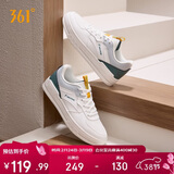 361°运动鞋男秋季革面经典复古百搭厚底休闲板鞋子男672516629-3