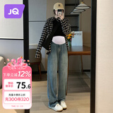 婧麒（JOYNCLEON）孕妇裤春秋休闲外穿打底阔腿牛仔裤小个子 复古蓝XXL jyk26751