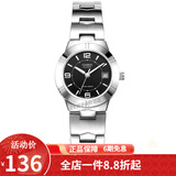 卡西欧（CASIO） 卡西欧(CASIO)手表钢带粉色女士休闲优雅小巧小表盘石英学生女表 黑盘钢带LTP-1241D-1A