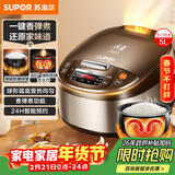 苏泊尔（SUPOR）电饭煲4-5人大容量5升球釜内胆电饭锅家用煲汤煮粥锅多功能智能预约微压电饭锅SF50FC733