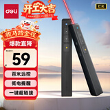 得力（deli）激光笔 百米远控教师专用ppt超链切换 激光笔教鞭/无线演示器课件笔 红光激光翻页笔 黑色 2802PL