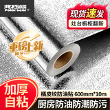 北极熊（Polar bear）铝箔厨房防油贴纸 防水防油防潮耐高温加厚自粘厨房灶台保护墙贴  橘皮纹60cm*10m银色1卷ALJ6010