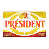 总统（President）法国进口发酵型动物淡味黄油块 200g一块 （淡味）烘焙原料