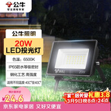 公牛（BULL）LED投光灯户外庭院工厂园林灯露营灯 IP65防水等级20W-6500K白光