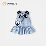 凡猎VOONLIE女童连衣裙夏装儿童兔子警官公主背心裙洋气宝宝周岁礼服夏季