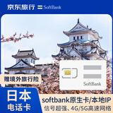 Franwell日本电话卡Softbank原生卡4G/5G高速流量上网手机卡 50GB不限天数