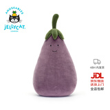 Jellycat活泼茄子可爱公仔毛绒玩偶食物蔬菜玩偶安抚生日新年礼物 活泼茄子 H40 X W22 CM