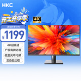 HKC 31.5英寸4K超清大屏幕P3广色域 广视角微边框 商用办公壁挂低蓝光不闪屏PS5台式电脑显示器T3252U