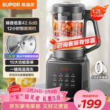 苏泊尔（SUPOR）降噪破壁机 家用1.2L小型多功能辅食料理机 可预约轻音免滤豆浆机 3-4人破冰碎冰榨汁机 SPJ002S