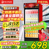 格点大容量饮料柜商用冰柜直冷藏展示柜酒水柜纯风冷无霜保鲜柜超市玻璃门冰箱立式啤酒柜 单门下机组直冷 7挡调温基础款