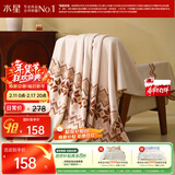 水星家纺毛毯冬季A类仿羊毛毯双层保暖毯子铺床盖毯可机洗约3.6斤180×200