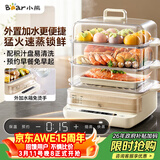 小熊（Bear）电蒸锅 蒸锅家用3-4人 18L三层大容量可视外加水箱 不锈钢蒸片多功能多用途 DZG-CA8F1