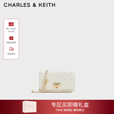 CHARLES&KEITH经典菱格链条小方单肩斜挎包包女包生日新年礼物CK2-70160131 Cream奶白色 小包