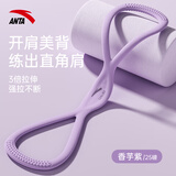 安踏八字拉力器女开背拉伸器健身拉筋练背器材瘦手臂家用扩胸瑜伽 【进阶推荐】香芋紫25磅