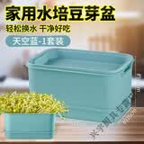 贝净洁豆芽发芽盆家用自制豆芽机发豆芽专用盆神器黄豆绿豆发芽罐 一层发豆芽盆-天空蓝