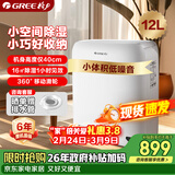 格力（GREE）【低噪小体积】除湿机抽湿机家用12升/天单间面积≤24㎡梅雨季回南天抽湿器24H定时DH12EN